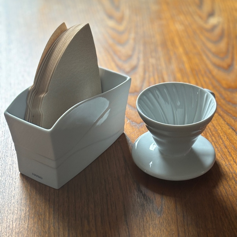 Small Ceramic Coffee Dripper and Ceramic Filter Holder